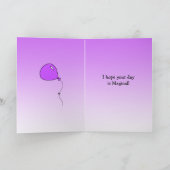 Folk Art Kitty Cat und farbenfrohe Blume Karte (Innenseite)