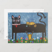 FOLK ART Mamas Twins by LORI EVERETT Postkarte (Vorne/Hinten)