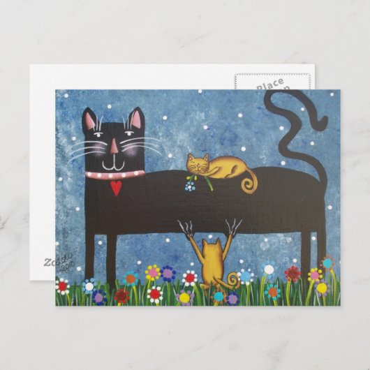 FOLK ART Mamas Twins by LORI EVERETT Postkarte (Vorne/Hinten)