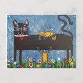 FOLK ART Mamas Twins by LORI EVERETT Postkarte (Vorderseite)