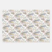 Folk Art Meadow & Blue Bird in Earth Tones Geschenkpapier Set (Vorderseite 2)