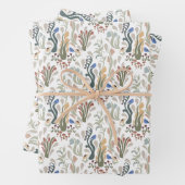 Folk Art Meadow & Blue Bird in Earth Tones Geschenkpapier Set (Beispiel)