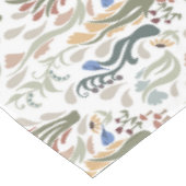 Folk Art Meadow & Blue Bird in Earth Tones Tischdecke (Schrägansicht)