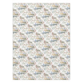 Folk Art Meadow & Blue Bird in Earth Tones Tischdecke (Vorderseite)