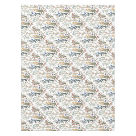 Folk Art Meadow & Blue Bird in Earth Tones Tischdecke