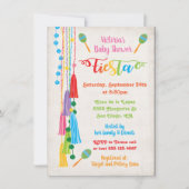 Folk Art Mexican Fiesta Baby Shower Einladung (Vorderseite)
