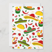 Folk Art Mexican Fiesta Brautparty Einladung (Rückseite)