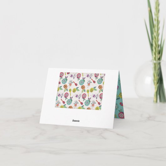 Folk Art Mexican Fiesta Dankeschön Karten (Rückseite)