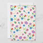 Folk Art Mexican Fiesta Wedding Einladung (Rückseite)