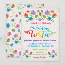 Folk Art Mexican Fiesta Wedding Einladung