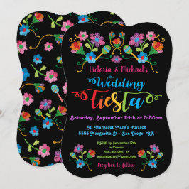 Folk Art Mexican Fiesta Wedding Einladung
