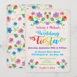Folk Art Mexican Fiesta Wedding Einladung