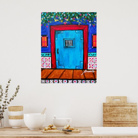 FOLK ART MEXICAN TÜR MALERIEREN POSTER (Küche)