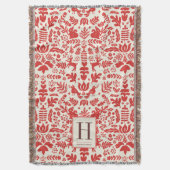 Folk Art Monogram Holiday Blanket Decke (Vorderseite Vertikal)