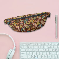 Folk Art Moths Schmetterlinge Pink Blue Brown