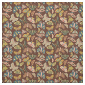 Folk Art Moths Schmetterlinge Pink Blue Brown Stoff (Muster)