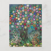 FOLK ART My Favorite Tree by LORI EVERETT Postkart Postkarte (Vorderseite)