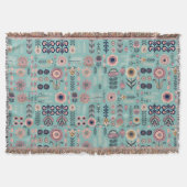 Folk Art Nahtloses Muster Decke (Vorderseite)