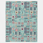 Folk Art Nahtloses Muster Fleecedecke (Vorderseite)