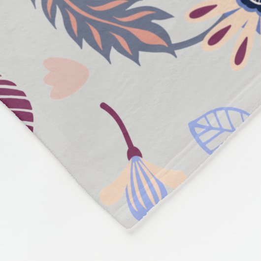 Folk Art Nahtloses Muster Fleecedecke (Ecke)