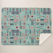 Folk Art Nahtloses Muster Sherpadecke (Vorderseite (Horizontal))