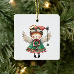 Folk Art Niedlich Angel Keramikornament