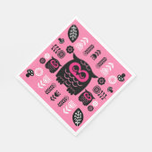 Folk Art Nordic Owl Serviette (Ecke)
