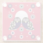Folk Art Owl Glasuntersetzer (Rückseite)