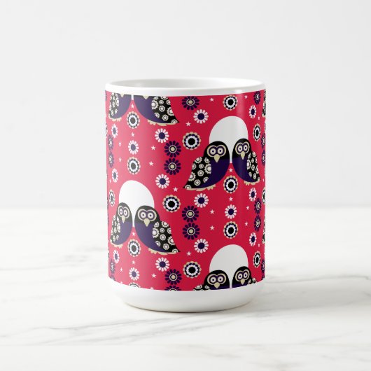 Folk Art Owl Kaffeetasse (Mittel)