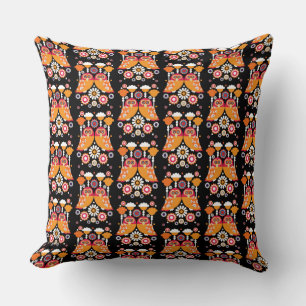 Folk Art Owl Kissen