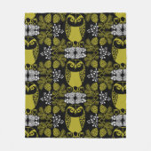 Folk Art Owl Prints Fleecedecke (Vorderseite)