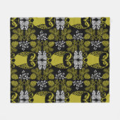 Folk Art Owl Prints Fleecedecke (Vorderseite (Horizontal))