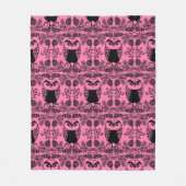 Folk Art Owl Prints Fleecedecke (Vorderseite)