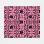 Folk Art Owl Prints Fleecedecke (Vorderseite (Horizontal))
