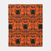 Folk Art Owl Prints Fleecedecke (Vorderseite)
