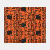 Folk Art Owl Prints Fleecedecke (Vorderseite (Horizontal))