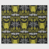 Folk Art Owl Prints Geschenkpapier (Flach)