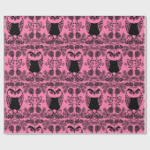 Folk Art Owl Prints Geschenkpapier (Flach)