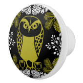 Folk Art Owl Prints Keramikknauf (Rechts)