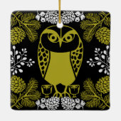 Folk Art Owl Prints Keramikornament (Rückseite)