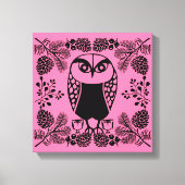 Folk Art Owl Prints Leinwanddruck (Vorderseite)