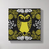 Folk Art Owl Prints Leinwanddruck (Vorderseite)