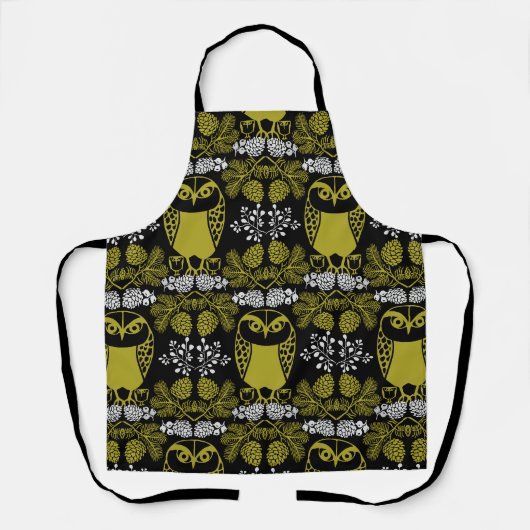 Folk Art Owl Prints Schürze (Vorderseite)