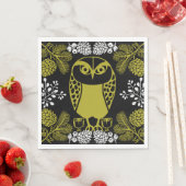 Folk Art Owl Prints Serviette (Beispiel)