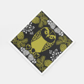 Folk Art Owl Prints Serviette (Ecke)