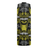 Folk Art Owl Prints Thermosbecher (Vorderseite)