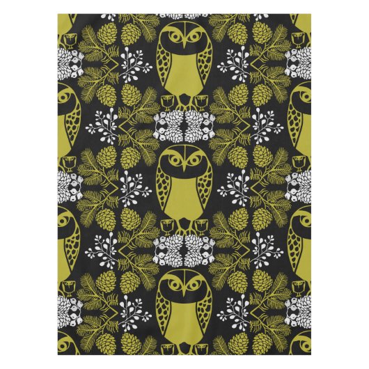 Folk Art Owl Prints Tischdecke (Vorderseite)