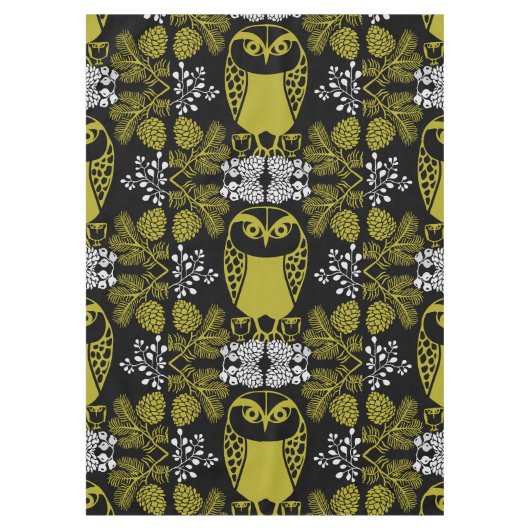 Folk Art Owl Prints Tischdecke (Vorderseite)