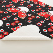 Folk Art Owl Sherpadecke (3/4)