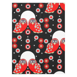 Folk Art Owl Tischdecke